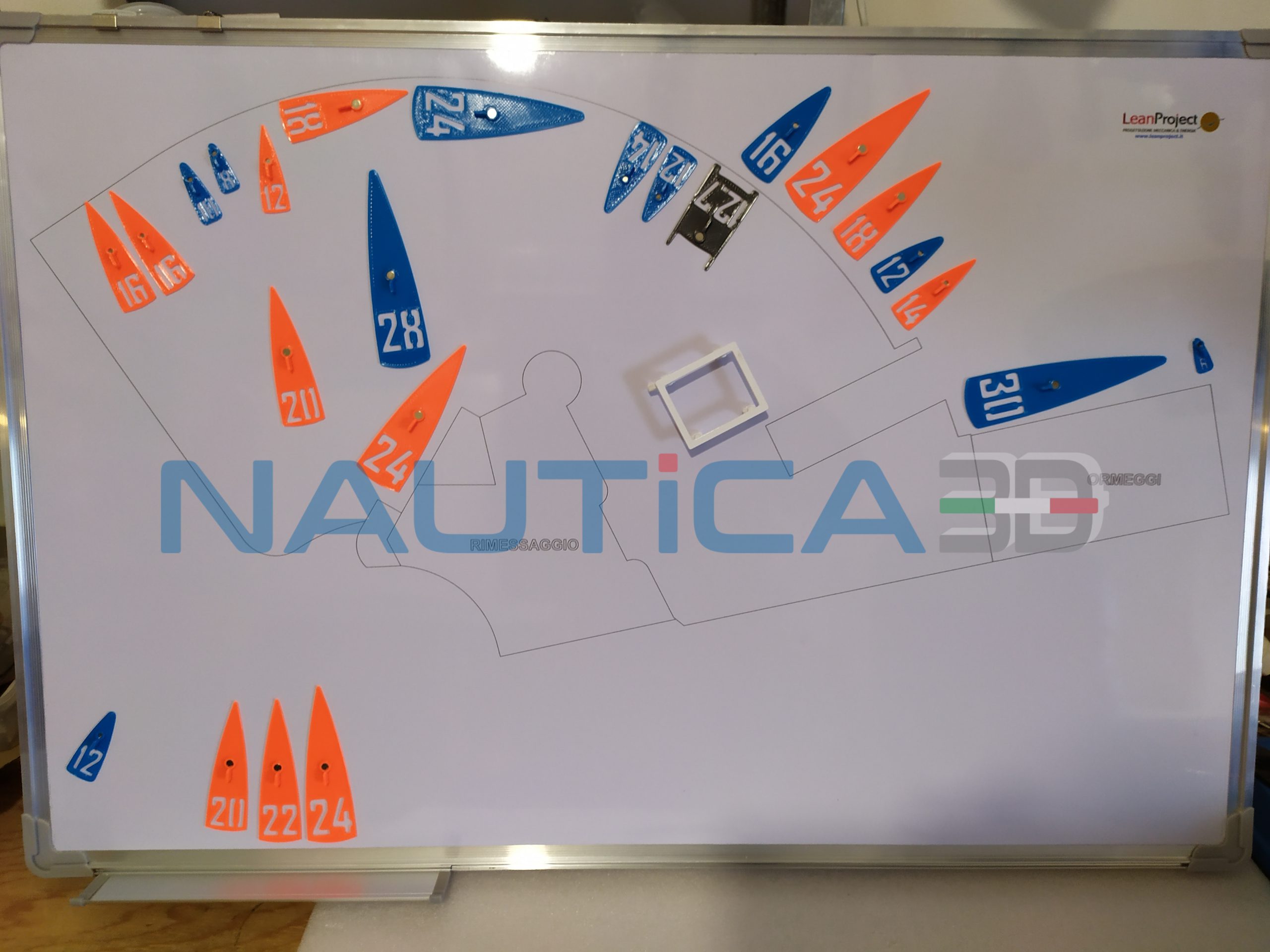 kit sagome segnaposto per gestione posti barca